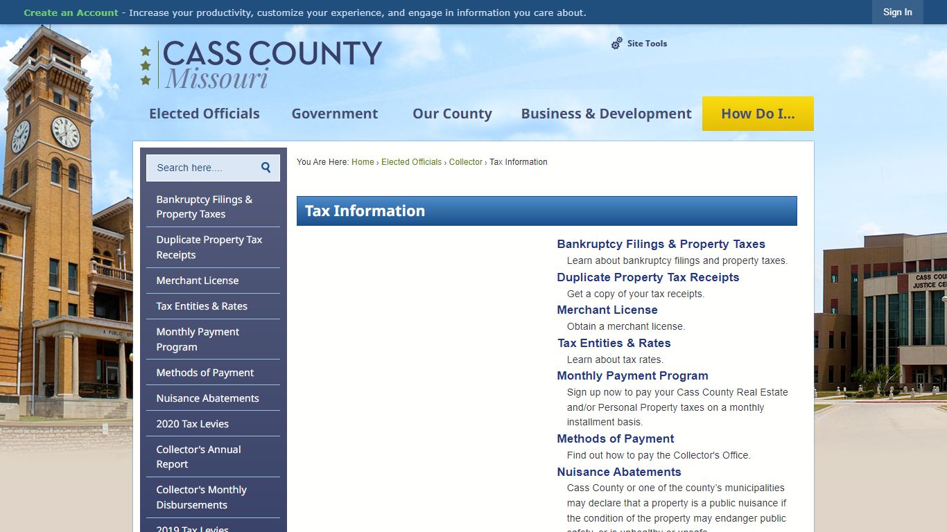 Tax Information | Cass County, MO - Official Website